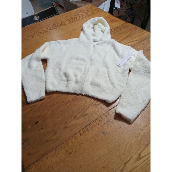 Young Broke & Fabulous WOMEN YBF Sweater Jacket Medium Long Sleeves NEW White - Picture 7 of 11